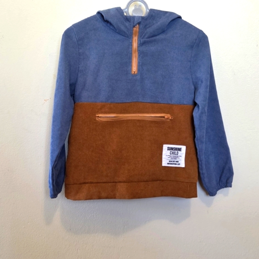 🍂 Dusty Blue & Rust Corduroy-Style Set – Size 6Y (Shein)